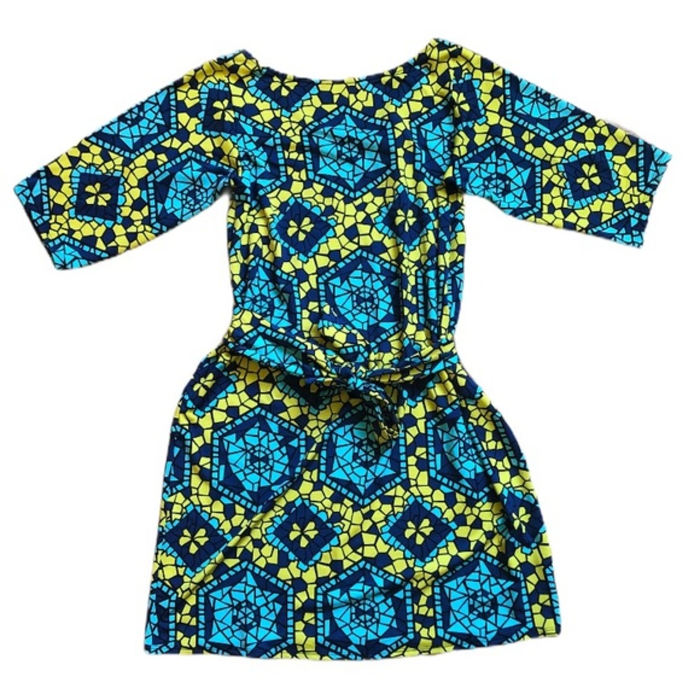 LEOTA BIRDS AND BEES MOSAIC DRESS‎ S